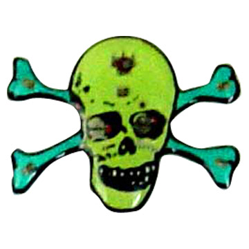 Flashing Skull Pins